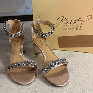 Badgley Mischka Jewel Embellished Heels - Pink